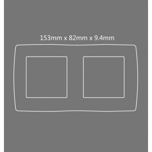 PRIME ΠΛΑΙΣΙΟ 2 ΘΕΣΕΩΝ IP20 MAT ΣΑΜΠΑΝΙΖΕ - Aca Elec