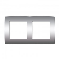 PRIME ΠΛΑΙΣΙΟ 2 ΘΕΣΕΩΝ IP20 MAT ΑΛΟΥΜΙΝΙΟ - Aca Elec