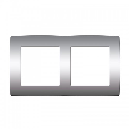 PRIME ΠΛΑΙΣΙΟ 2 ΘΕΣΕΩΝ IP20 MAT ΑΛΟΥΜΙΝΙΟ - Aca Elec