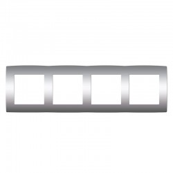 PRIME ΠΛΑΙΣΙΟ 4 ΘΕΣΕΩΝ IP20 MAT ΑΛΟΥΜΙΝΙΟ - Aca Elec