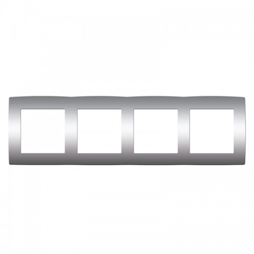 PRIME ΠΛΑΙΣΙΟ 4 ΘΕΣΕΩΝ IP20 MAT ΑΛΟΥΜΙΝΙΟ - Aca Elec