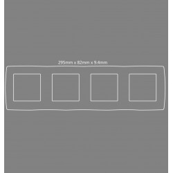 PRIME ΠΛΑΙΣΙΟ 4 ΘΕΣΕΩΝ IP20 MAT ΑΝΘΡΑΚΙ - Aca Elec