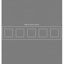 PRIME ΠΛΑΙΣΙΟ 5 ΘΕΣΕΩΝ IP20 MAT ΑΝΘΡΑΚΙ - Aca Elec