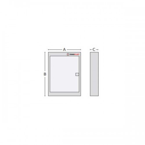 Πίνακας Επίτοιχος Πλαστικός N2X18C 36 Θέσεων - 2 Σειρές με Διάφανη Πόρτα IP40 - Tehnoplast