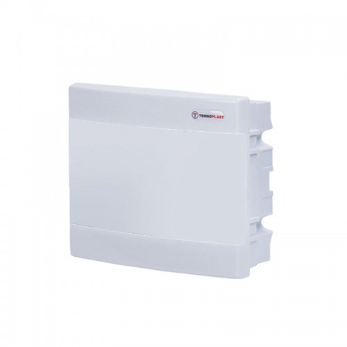 Πίνακας U8CW 8 Θέσεων / 1 Σειρά, Χωνευτός Με Λευκή Πλαστική Πόρτα IP40- Tehnoplast