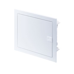 Πίνακας U12ES 12+2 Θέσεων / 1 Σειρά, Χωνευτός Με Λευκή Μεταλλική Πόρτα Και Μεταλλικό Πλαίσιο IP40 - Tehnoplast