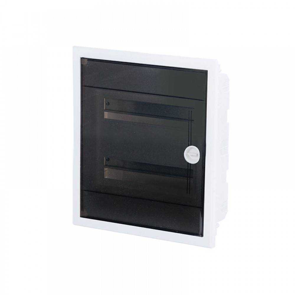 Πίνακας U24A 24 Θέσεων / 2 Σειρές, Χωνευτός Με Διάφανη Πλαστική Πόρτα IP40 - Tehnoplast