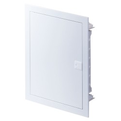 Πίνακας U24ES 24+4 Θέσεων / 2 Σειρές, Χωνευτός Με Λευκή Μεταλλική Πόρτα Και Μεταλλικό Πλαίσιο IP40 - Tehnoplast