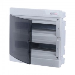 Πίνακας U2X18C 36 Θέσεων / 2 Σειρές, Χωνευτός Με Διάφανη Πλαστική Πόρτα IP40- Tehnoplast