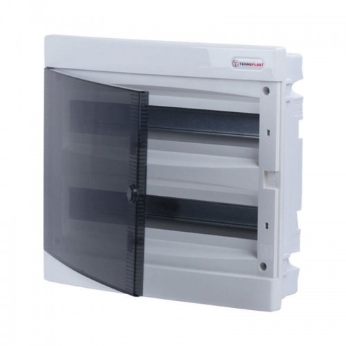 Πίνακας U2X18C 36 Θέσεων / 2 Σειρές, Χωνευτός Με Διάφανη Πλαστική Πόρτα IP40- Tehnoplast