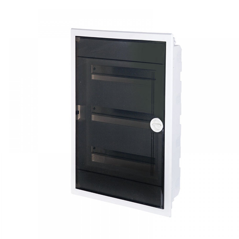 Πίνακας U36A 36 Θέσεων / 3 Σειρές, Χωνευτός Με Διάφανη Πλαστική Πόρτα IP40 - Tehnoplast