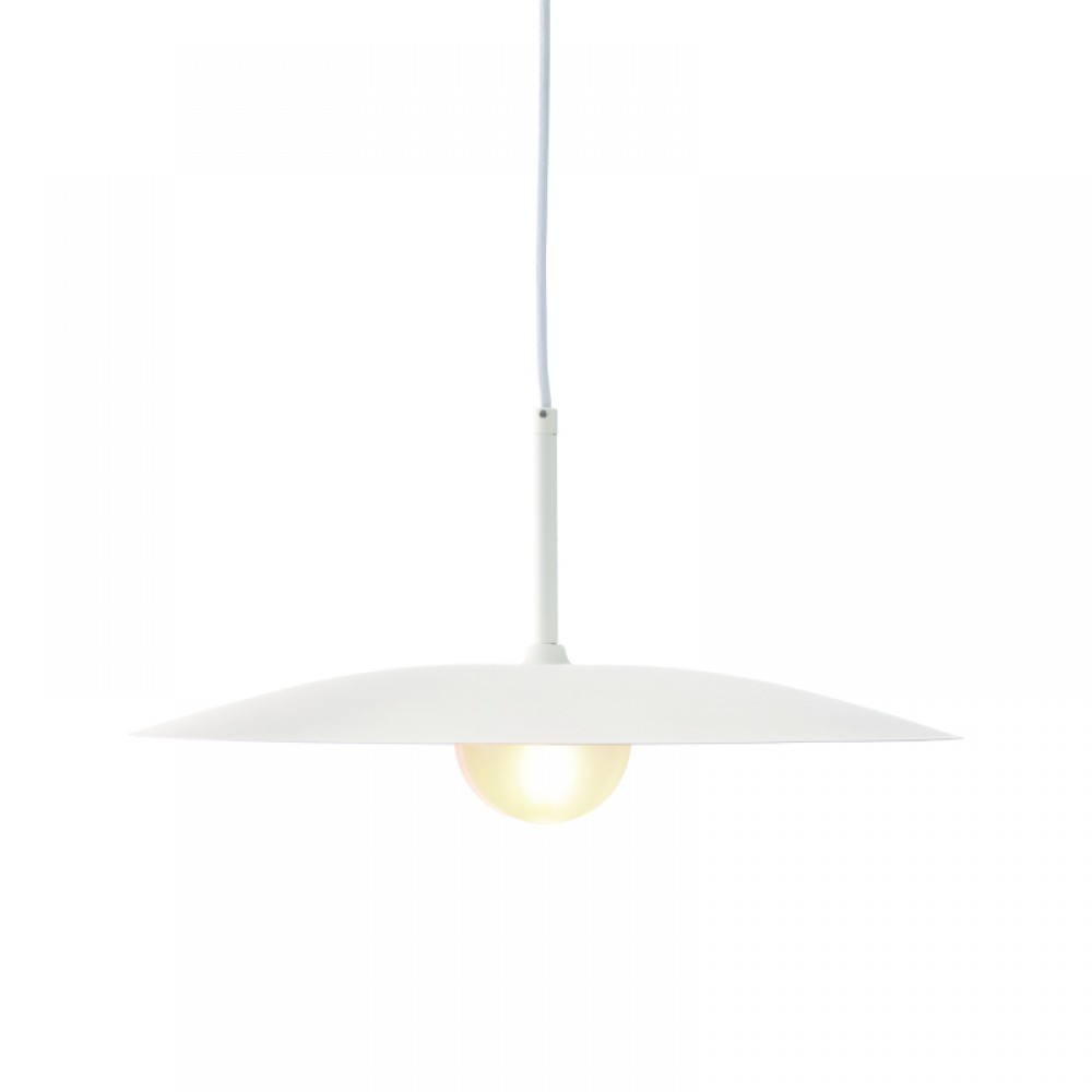 Κρεμαστό Φωτιστικό Μεταλλικό Με Γυαλί Αμμοβολή Λευκό 1x G9 AFINAR - Aca Decor