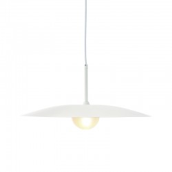 Κρεμαστό Φωτιστικό Μεταλλικό Με Γυαλί Αμμοβολή Λευκό 1x G9 AFINAR - Aca Decor