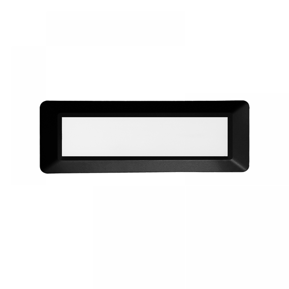 Led Slim Επίτοιχο Φωτιστικό Ορθογώνιο BLACK 230V AC IP65 4W 3000K 290LM RA80 ACA