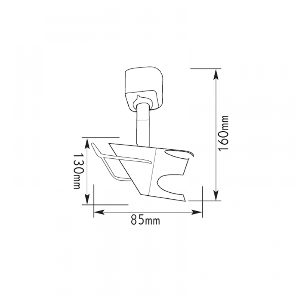 Φωτιστικό Σποτ Ράγας Μονοφασικό 2 Καλωδίων Λευκό 1xGU10 No49T2 MASTO - ACA