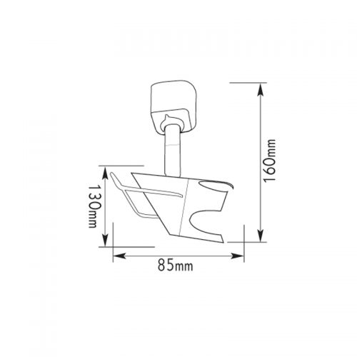 Φωτιστικό Σποτ Ράγας Μονοφασικό 2 Καλωδίων ΓΚΡΙ N.ΤΥΠΟΥ 1xGU10 Νο49Τ2 MASTO - ACA