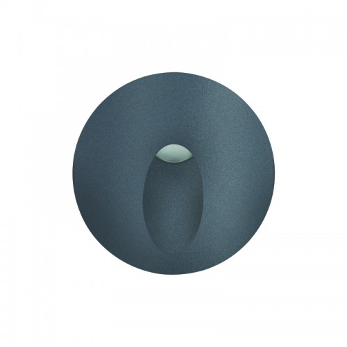 LED Φωτιστικό Τοίχου Χωνευτό Σκούρο Γκρι 3W IP65 CICLOP - Aca