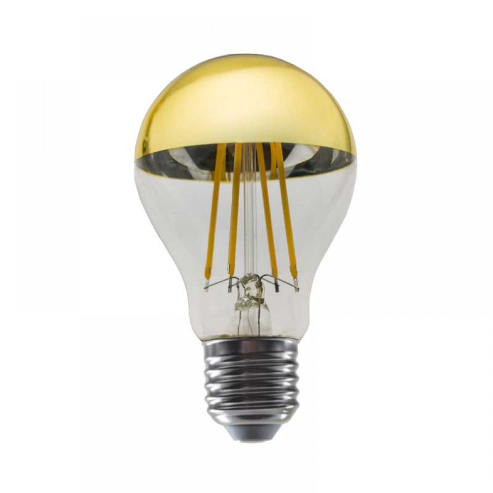 Λαμπτήρας Led Filament E27 DIM A60 GOLD 8W 2700K - Diolamp