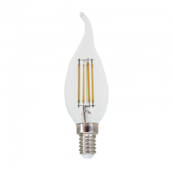 LED FILAMENT E14 DIM C35 WITH TIP 5W 2700K 230V AC 680LM RA80 - Diolamp 