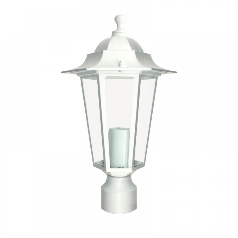 Φανάρι Αλουμινίου Με Βάση Για Κολωνάκι Σε Διάφορα Χρώματα ø20.5cm IP44 1x E27 ACA