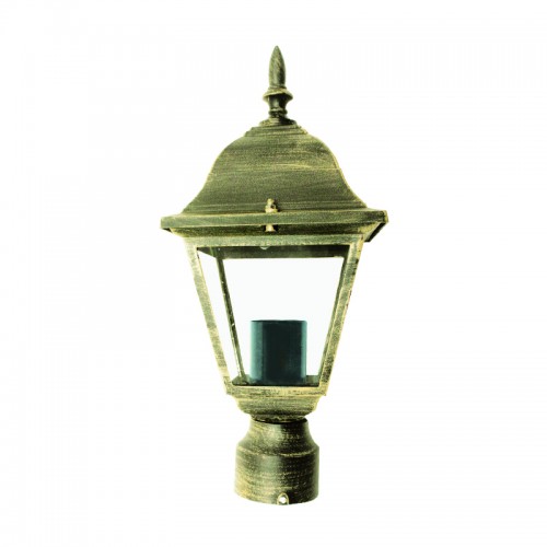 Φανάρι Αλουμινίου Με Βάση Για Κολωνάκι Σε Διάφορα Χρώματα ø6cm IP45 1x E27 ACA