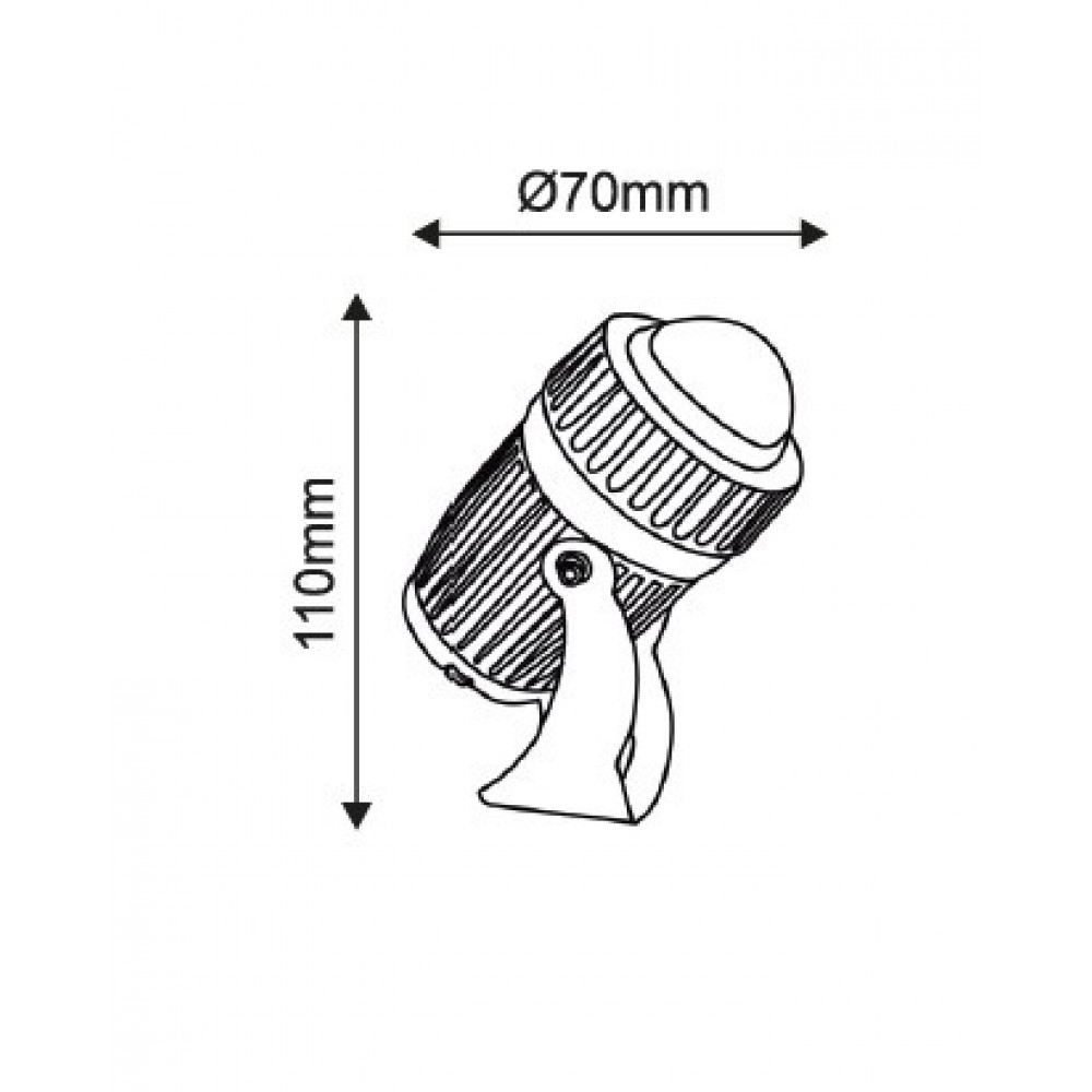 LED Προβολέας Στενής Δέσμης 8° 8W 450LM 3000K IP66 BFOCUS - ACA