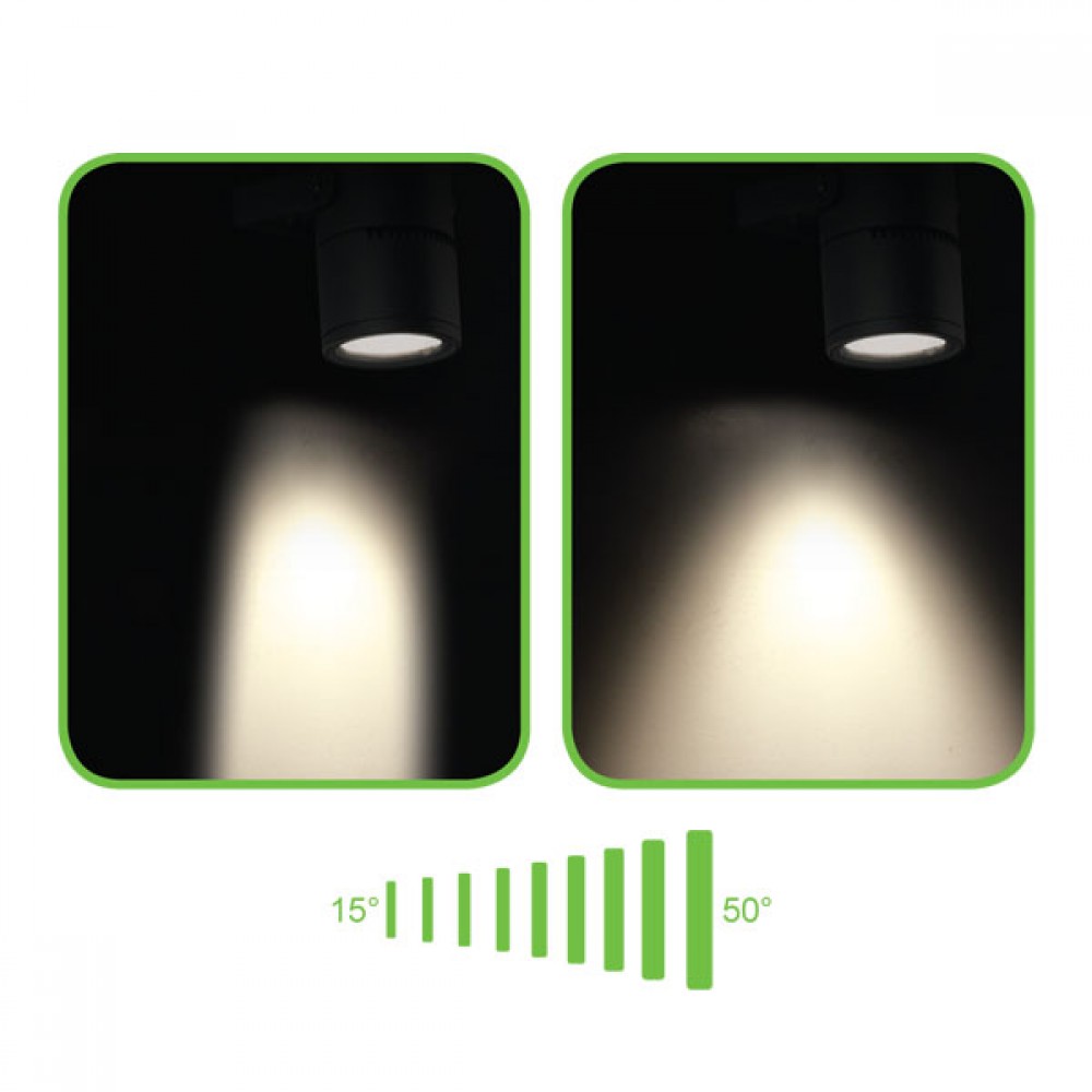 CREE LED Φωτιστικό Κήπου Σε Σκούρο Γκρι Με Μεταβαλλόμενες Μοίρες Φωτισμού 15-50° 9W IP65 LOTOS - ACA