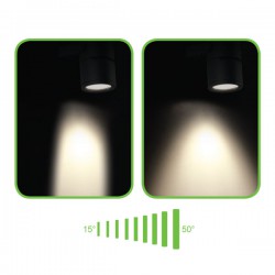 CREE LED Φωτιστικό Κήπου Σε Σκούρο Γκρι Με Μεταβαλλόμενες Μοίρες Φωτισμού 15-50° 9W IP65 LOTOS - ACA