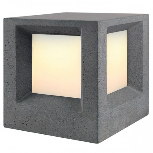 Κολωνάκι Εξωτερικού Χώρου Σε Λευκό ή Μαύρο Τσιμέντο 20cm 1x E27 IP65 OPHELIA- ACA