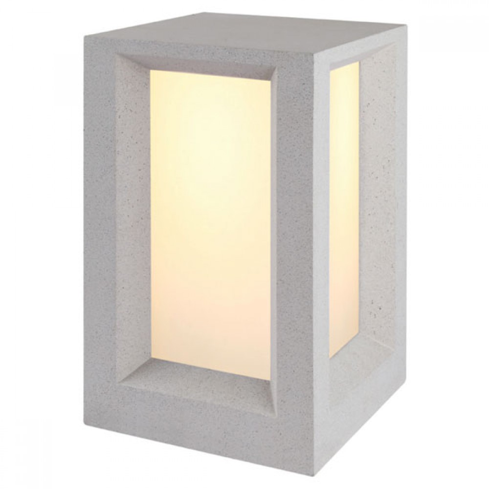 Κολωνάκι Εξωτερικού Χώρου Σε Λευκό ή Μαύρο Τσιμέντο Δίφωτο 33cm 2x E27 IP65 OPHELIA - ACA