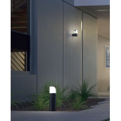 Κολωνάκι Εξωτερικού Χώρου Σε Σκούρο Γκρι 80cm 1x E27 IP54 PHOIBE - ACA