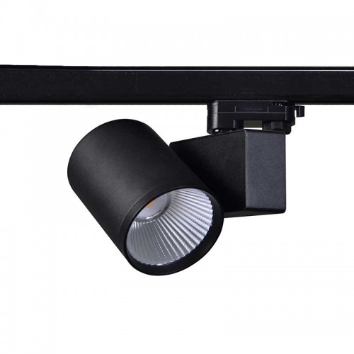 LED Φωτιστικό Ράγας Τριφασικό 4 Καλωδίων Μαύρο 40W 4000K 3-PHASE 38° 4000LM 230V - ACA