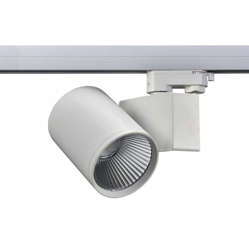 LED Φωτιστικό Ράγας Τριφασικό 4 Καλωδίων Λευκό 40W 3000K 3-PHASE 38° 4000LM 230V - ACA