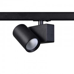 LED Φωτιστικό Ράγας Μονοφασικό 2 Καλωδίων Μαύρο 20W 4000K 1-PHASE 38° 2100LM 230V - ACA