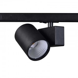 LED Φωτιστικό Ράγας Μονοφασικό 2 Καλωδίων Μαύρο 40W 3000K 1-PHASE 38° 4000LM 230V - ACA