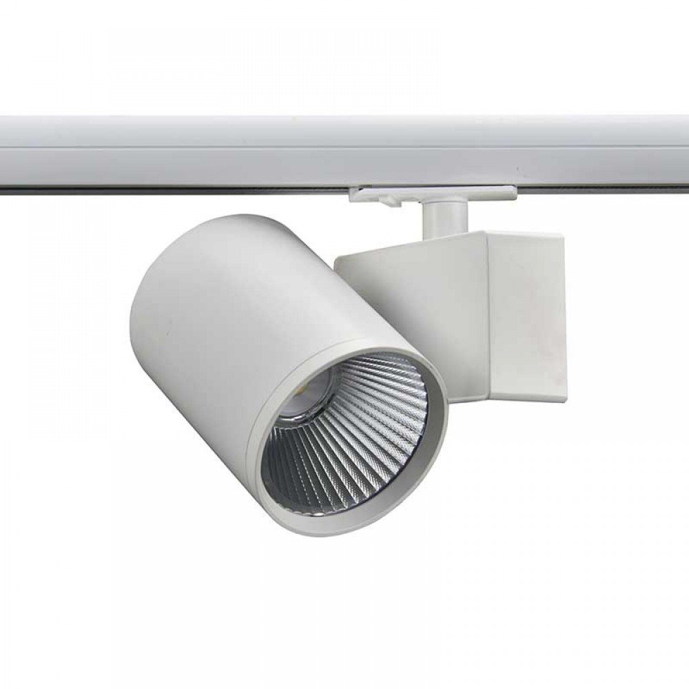 LED Φωτιστικό Ράγας Μονοφασικό 2 Καλωδίων Λευκό 40W 3000K 1-PHASE 38° 4000LM 230V - ACA