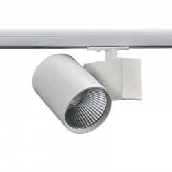 LED Φωτιστικό Ράγας Μονοφασικό 2 Καλωδίων Λευκό 40W 3000K 1-PHASE 38° 4000LM 230V - ACA