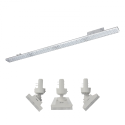 LED Κινητό φωτιστικό ράγας Τριφασικό 4 Καλωδίων Λευκό 40W 4000K 3-PHASE 90° 5600LM 230V Ra90 - ACA