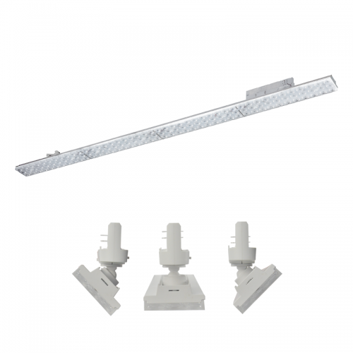 LED Κινητό φωτιστικό ράγας Τριφασικό 4 Καλωδίων Λευκό 40W 4000K 3-PHASE 90° 5600LM 230V Ra90 - ACA