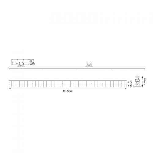 LED Κινητό φωτιστικό ράγας Τριφασικό 4 Καλωδίων Μαύρο 40W 4000K 3-PHASE 90° 5600LM 230V Ra90 - ACA