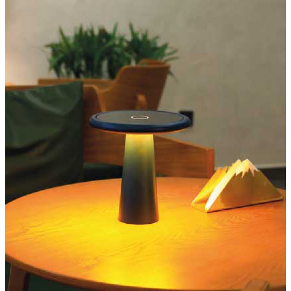 LED Επιτραπέζιο Φωτιστικό Εξωτερικού Χώρου Επαναφορτιζόμενο Μαύρο Ματ 2W 190LM MAX 335° CCT IP65 MARTA - Aca