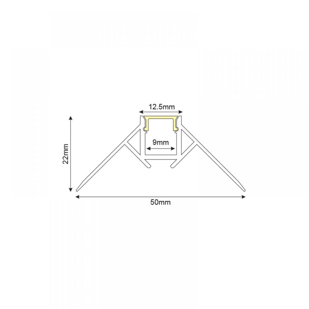 ISLA ΠΡΟΦΙΛ ΑΛΟΥΜΙΝΙΟΥ P122 ΜΕ ΟΠΑΛ PC ΚΑΛΛΥΜΑ 2m/pc - ACA