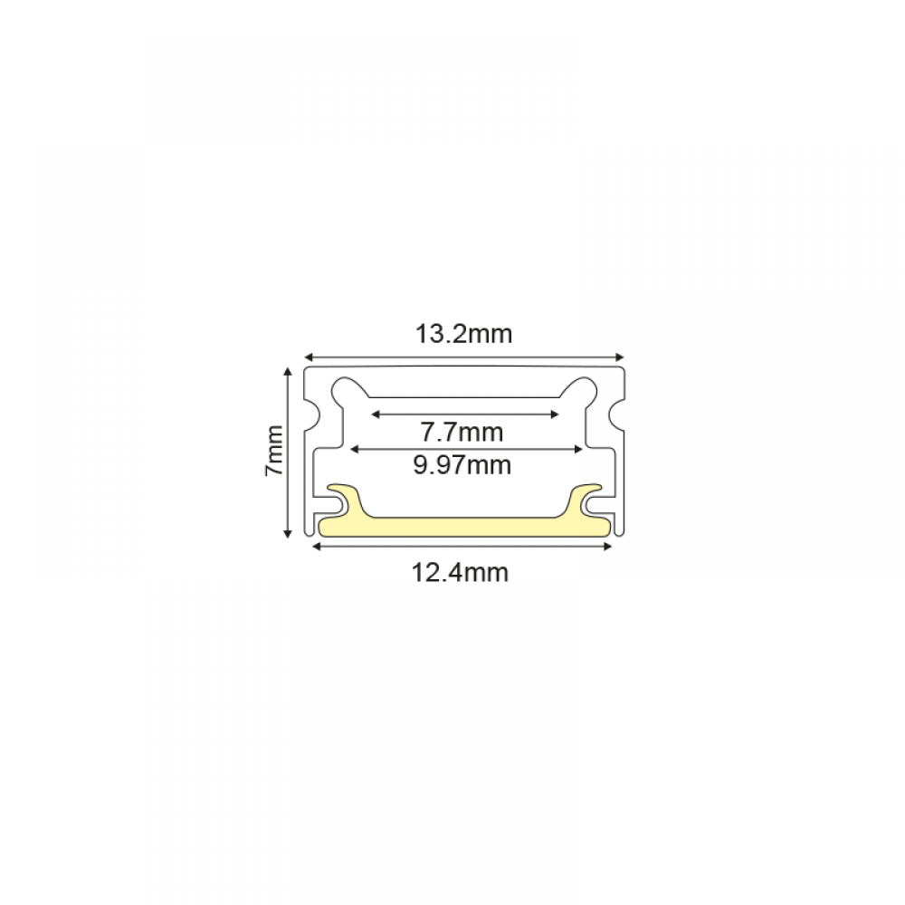 MICRO ΜΑΥΡΟ ΠΡΟΦΙΛ ΑΛΟΥΜΙΝΙΟΥ ΜΕ ΟΠΑΛ PC ΚΑΛΥΜΜΑ 2m/pc ACA