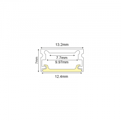 MICRO ΜΑΥΡΟ ΠΡΟΦΙΛ ΑΛΟΥΜΙΝΙΟΥ ΜΕ ΟΠΑΛ PC ΚΑΛΥΜΜΑ 2m/pc ACA