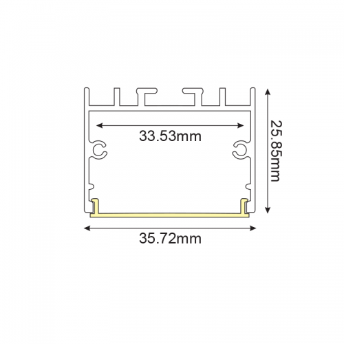 2 ΜΕΤΡΑ ΠΡΟΦΙΛ ΑΛΟΥΜΙΝΙΟΥ CORA P217 ΜΕ ΟΠΑΛ PC ΚΑΛΛΥΜΑ 2m/pc - ACA