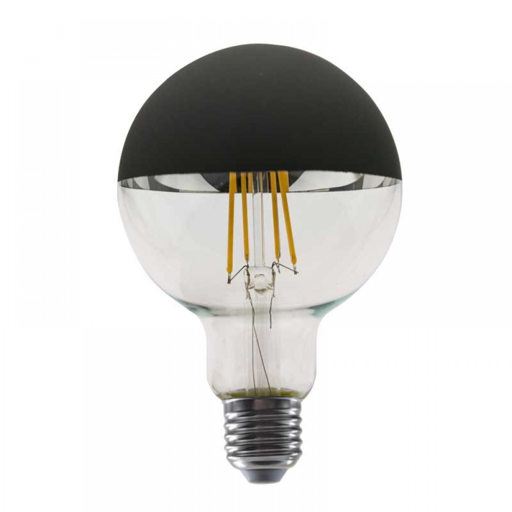 Λαμπτήρας Led Filament Ανεστραμμένου Καθρέφτη E27 DIM G95 BLACK 8W 2700K - Diolamp