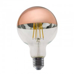 Λαμπτήρας Led Ανεστραμμένου Καθρέφτη G95 ROSE GOLD 8W 2700K Dimmable - Diolamp