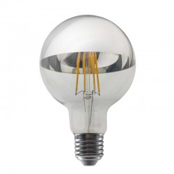 Λαμπτήρας Led Ανεστραμμένου Καθρέφτη G95 SILVER 8W 2700K Dimmable - Diolamp