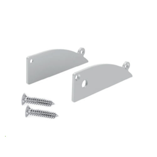 Μεταλλικές Ασημένιες Τάπες Με Και Χωρίς Τρύπα EP173 Για Προφίλ Αλουμινίου - 2τμχ - ACA