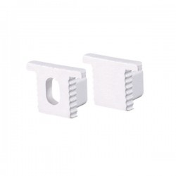 Σετ Πλαστικές Τάπες 2τεμ. με & Χωρίς Τρύπα EP189 Για Προφίλ Αλουμινίου - ACA